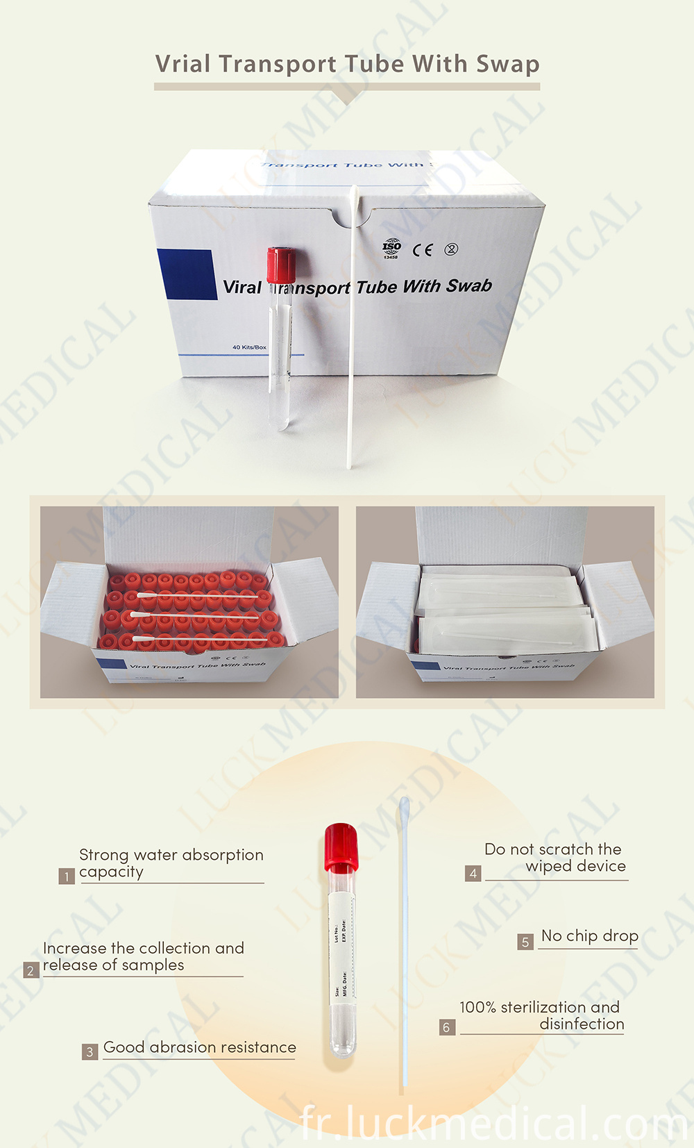 Vrial Transport tube et prélèvement d'échantillons sur écouvillon-description Vrial Transport tube and swab sampling collection-describetion